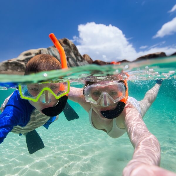 snorkeling and diving